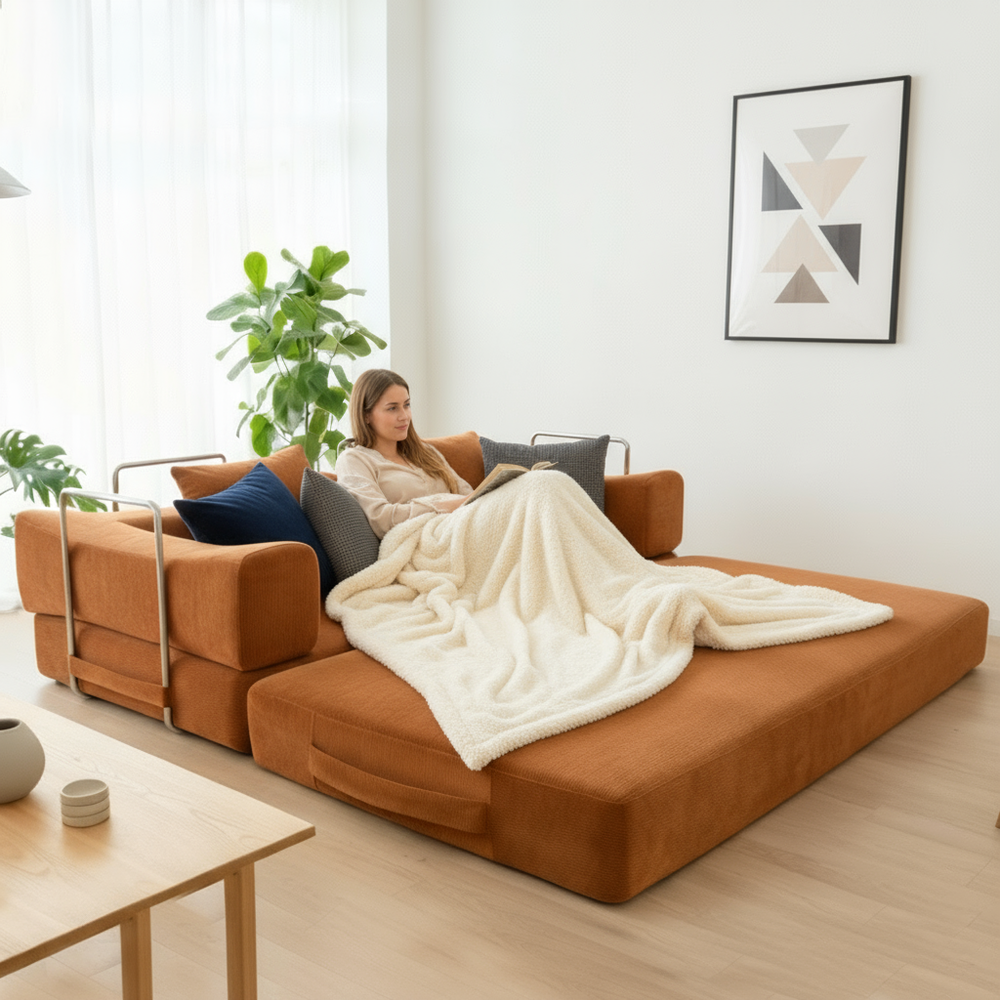 Terracotta Modular 3-Seat Sofa