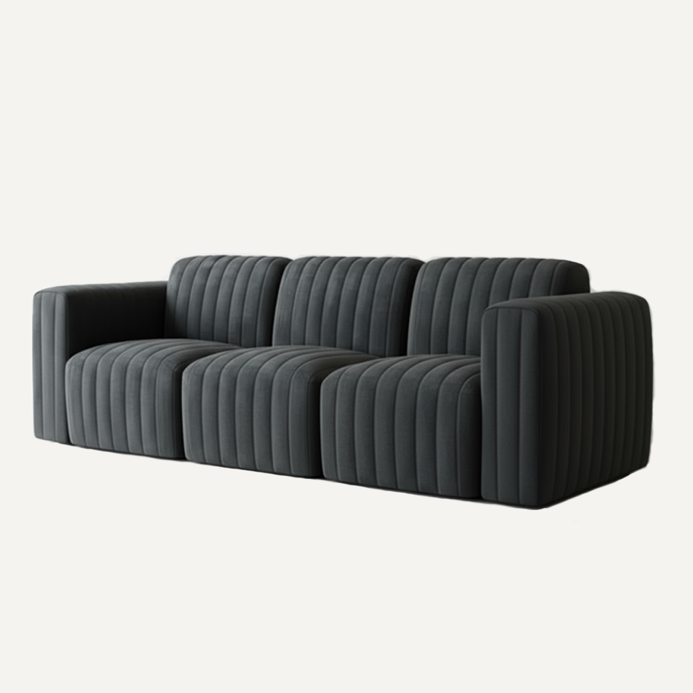 Onyx 3-Seat Sofa Channel Tufted