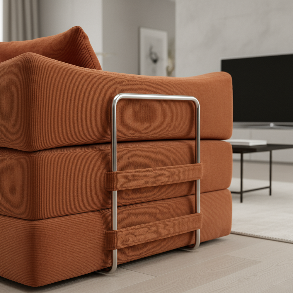 Terracotta Modular 3-Seat Sofa