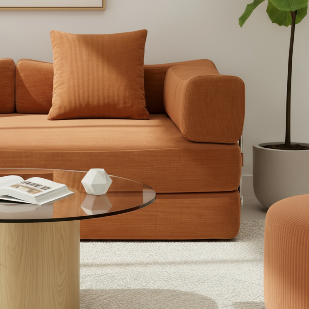 Terracotta Modular 3-Seat Sofa