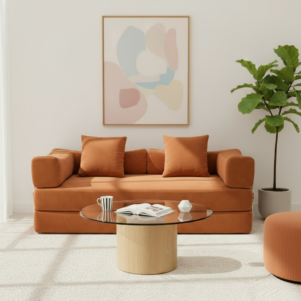 Terracotta Modular 3-Seat Sofa