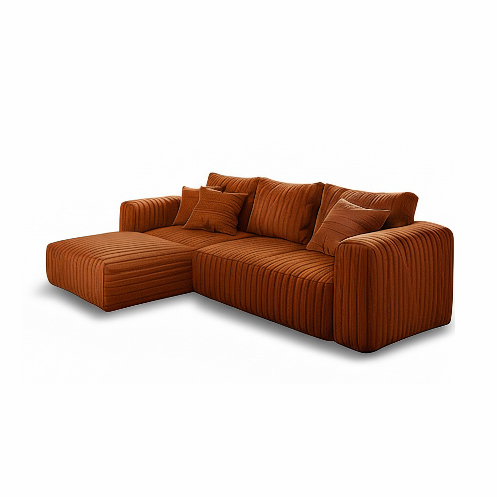 Terracotta Modular Sectional Sofa Cozy Lounging
