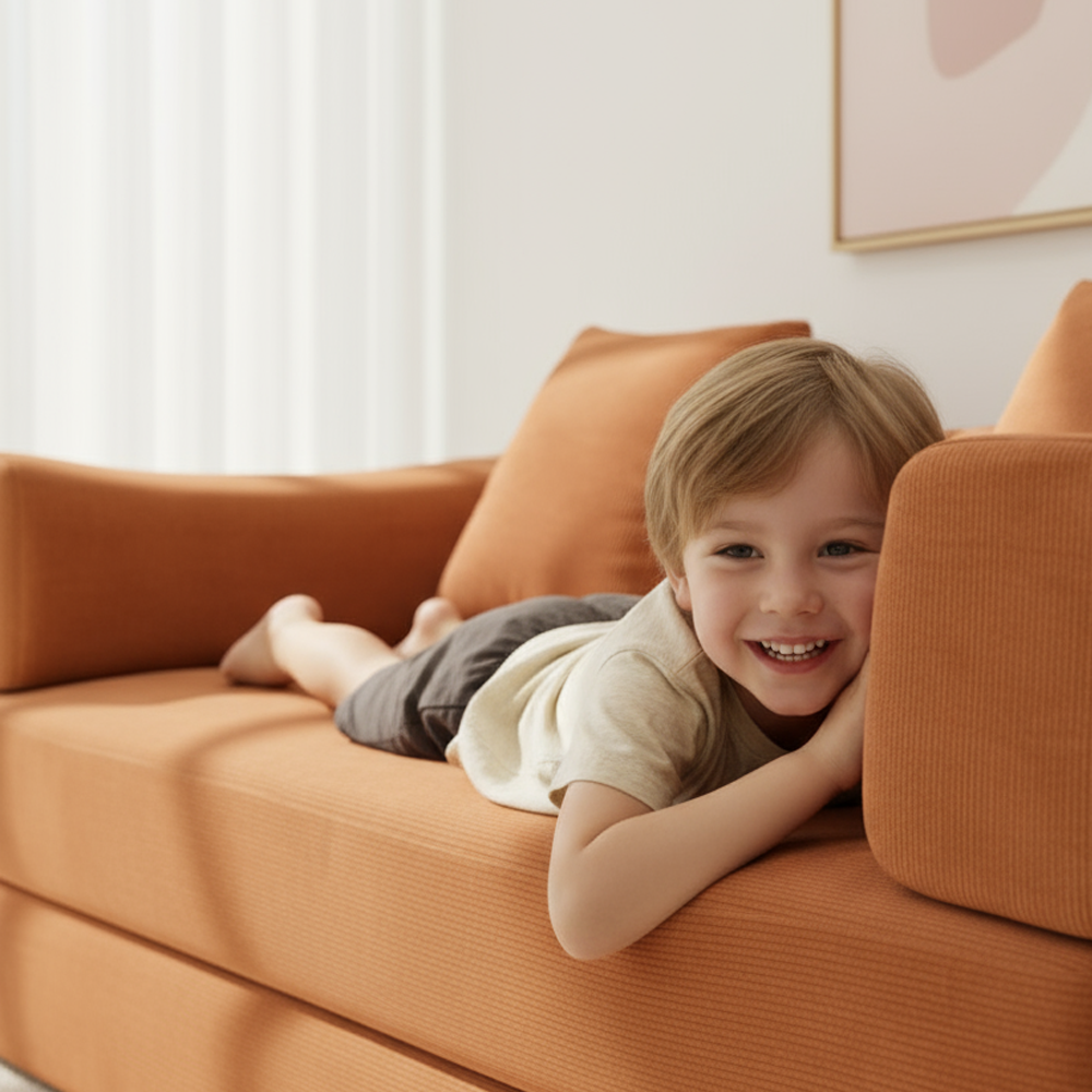 Terracotta Modular 3-Seat Sofa