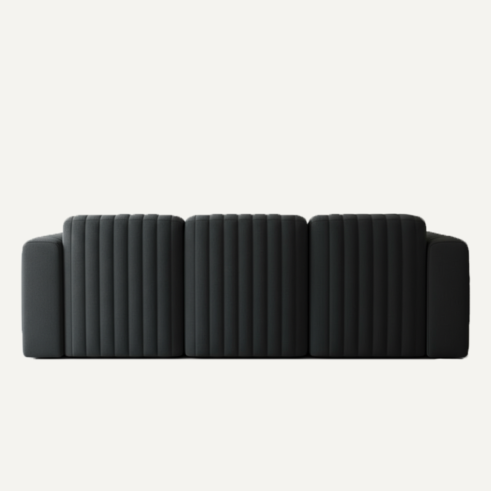 Onyx 3-Seat Sofa Channel Tufted