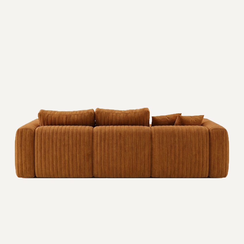 Terracotta Modular Sectional Sofa Cozy Lounging