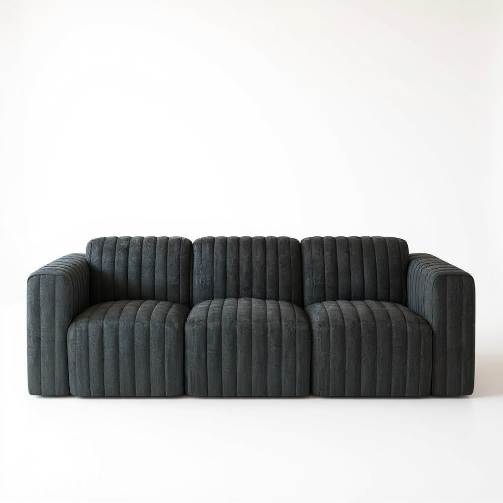 Onyx 3-Seat Sofa Channel Tufted